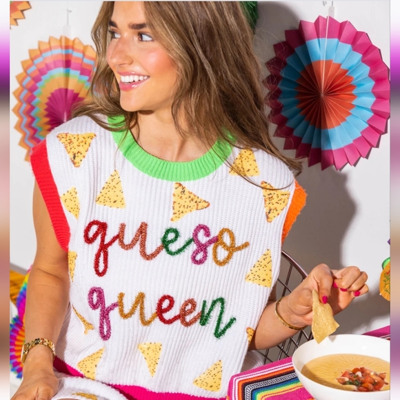 Queso Queen Sweater Vest - Picture 1 of 1